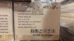 Breezary
Sawyer II 52 in. Integrated LED Indoor Gold Ceiling Fans with Light and Remote Control Included