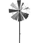 Southern Patio
36 in. H Windmill Dual Kinetic Wind Spinner Yard Stake, Silver