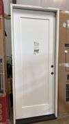 Steves & Sons
Legacy 32 in. x 80 in. 1 Panel Shaker LHIS Unfinished White Fiberglass Prehung Front Door w/4-9/16 Jamb