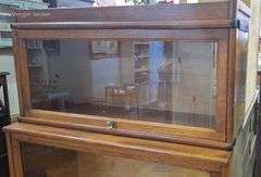 Macey 3 Stack Barrister Bookcase with Glass Fronts 14x34x16.25″