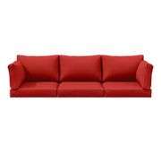 25.6 in. x 23.6 in. x 4 in. (8-Piece) Deep Seating Outdoor Lounge Chair Sofa Cushion with Lumber Pillow Cushion Red