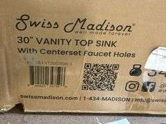 Swiss Madison
30 in. Vanity Top Bathroom Sink in Matte Black