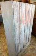 Two-Door Pie Safe with Metal Panels and Single Drawer 37x12x58″