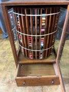 Richardson’s Spool Silk Rotating Display Case with Glass Panels 20×30.5×20.25″