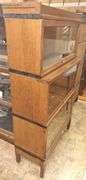 Macey 3 Stack Barrister Bookcase with Glass Fronts 14x34x16.25″