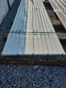 25- Metal Pole Barn Siding 29Gauge 3’x12’, White, Has Cracked Paint you are bidding times the money