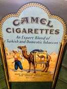Metal Camel Cigarette Display with Shelves, 20 1/4 x 18 1/2 x 4