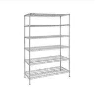HDX
6-Tier Commercial Grade Heavy Duty Steel Wire Shelving Unit in Chrome (48 in. W x 72 in. H x 24 in. D)