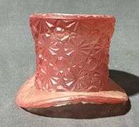 Basket Planter with Metal Stand and Pressed Glass Top Hat
