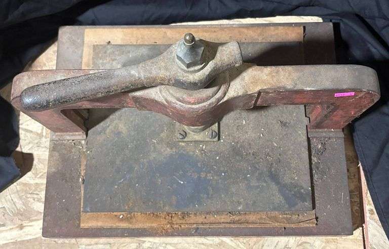 Cast Iron Book or Paper Press with Screw Mechanism