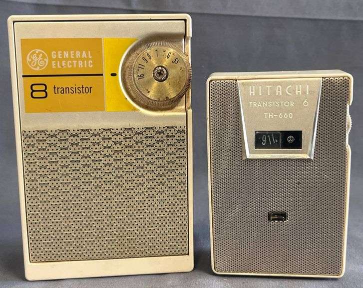 Hitachi Model TH-660 6-Transistor Radio and General Electric 8-Transistor Radio