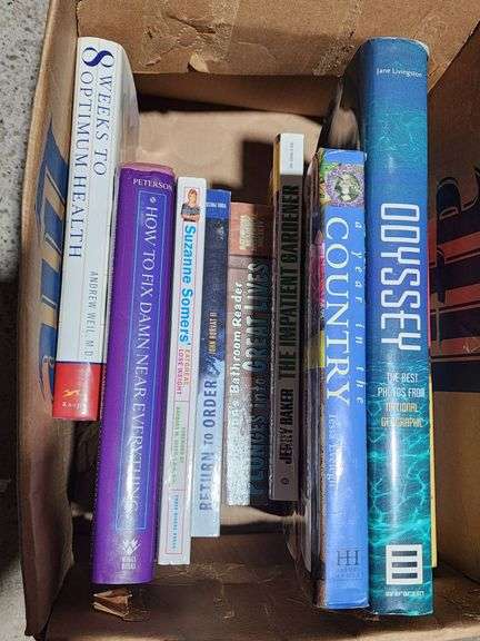 Hardcover and Paperback Books on Health, Fiction, and Self-Help