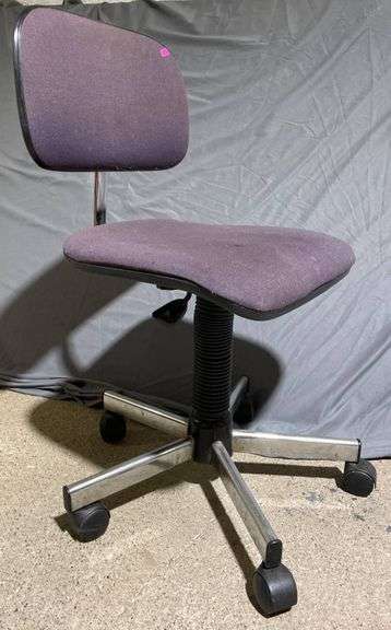Adjustable Office Chair With Chrome Base and Fabric Upholstery
