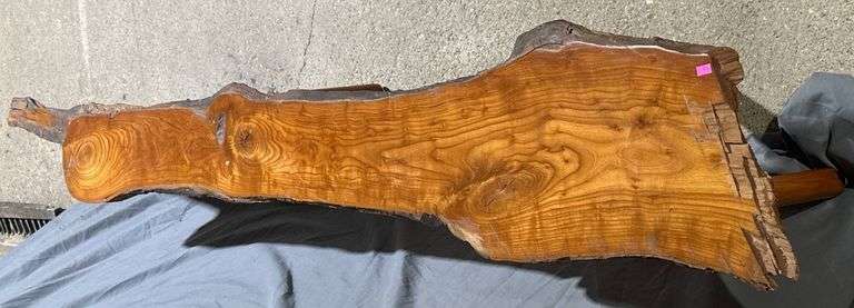 Live Edge Wood Bench With Four Tapered Legs, Approx 82” Long