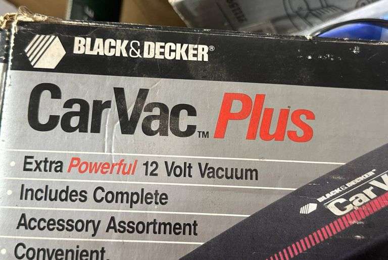 Black & Decker CarVac Plus 12V Vacuum Cleaner with Manuals and Accessories