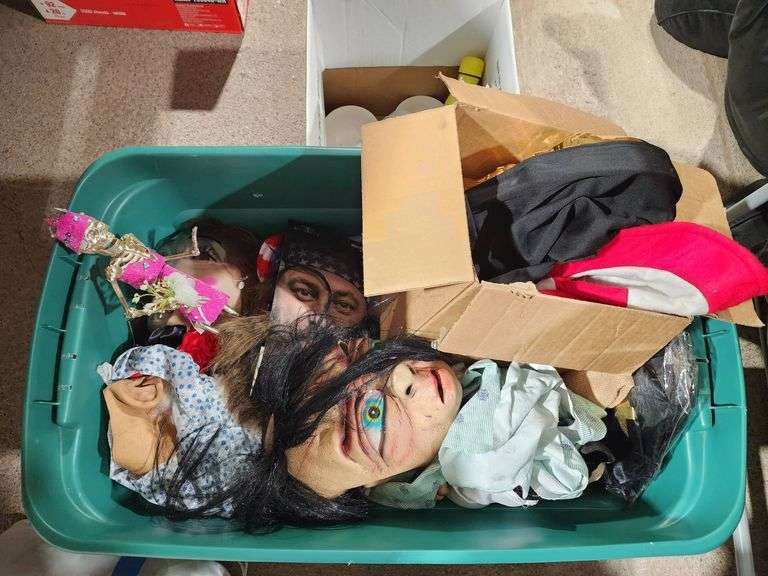 Masks, Skeleton Figures, and Plastic Drinkware