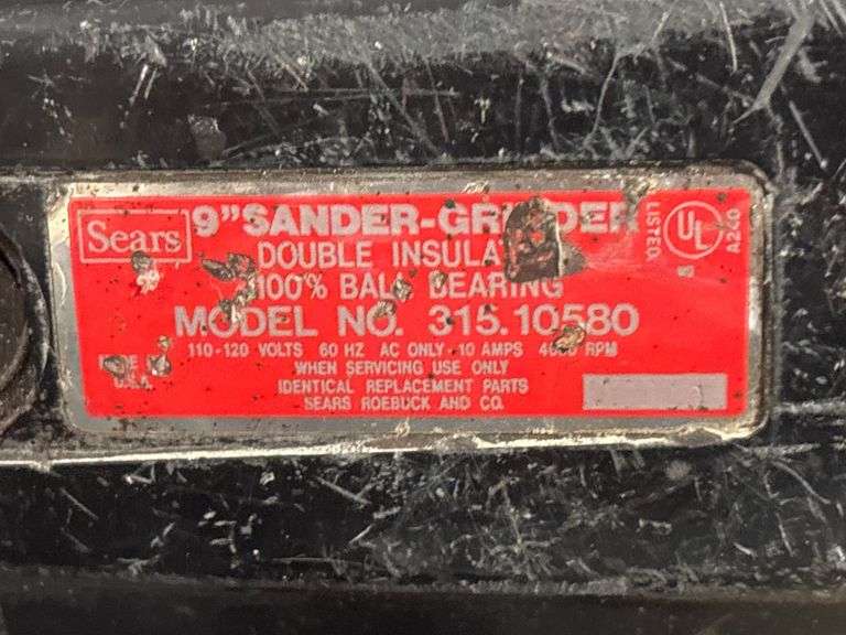 Craftsman Sander-Grinder, Model 315.10580, 9-Inch