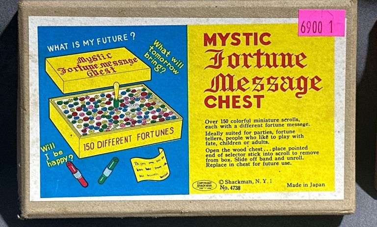Mystic Fortune Message Chest With Miniature Scrolls and Selector Stick
