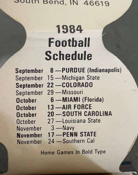 50 Universal Match Corp 1984 Notre Dame Football Matchbooks – South Bend, IN