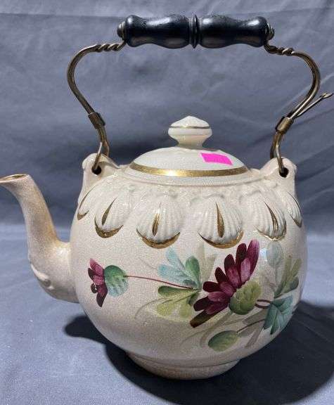 Cartwright Bros. Hand Painted Teapot, 8″