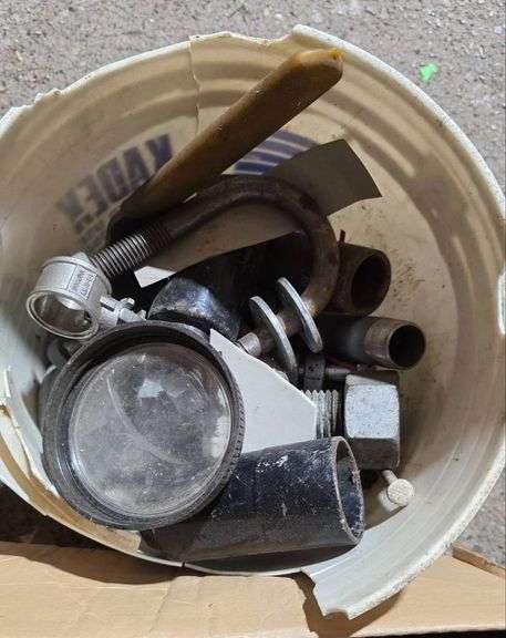 Hardware, Telephones, and Wire Clamps in Containers