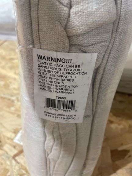 Canvas Drop Cloth 12ft x 15ft (4 pack)