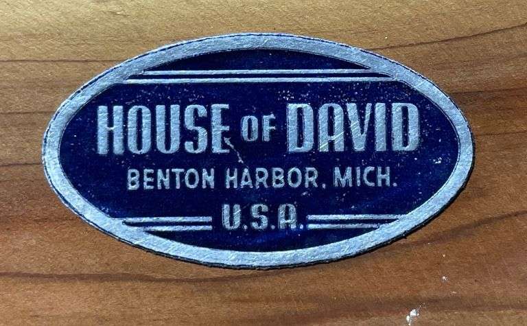 Carved Figural Ashtray Holder by House of David, Benton Harbor, Michigan, 6″
