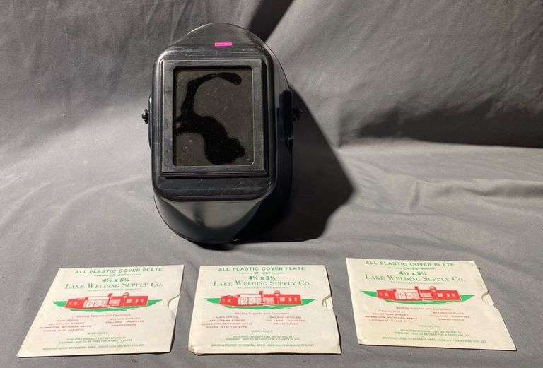Fibre-Metal 190-1 UltraLite Welding Helmet with Lake Welding Supply Cover Plates