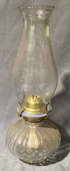 Florasense Glass Oil Lamp with Brass Burner and Original Packaging, 12″