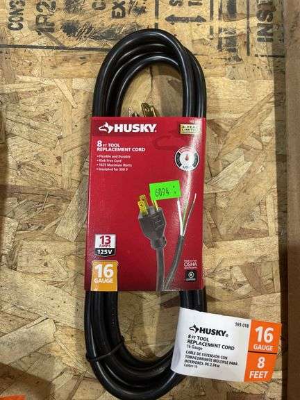 Husky
8 ft. 16/3 Medium Duty Tool Replacement Cord, Black