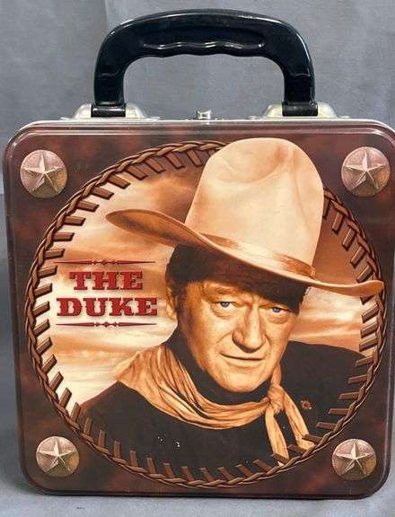 Metal Lunchbox Featuring John Wayne with Embossed Design