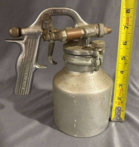 Metal Spray Gun with Attached Canister, Marked ’99-B’