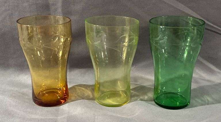 Brass Drink Server with Colored Glass Cups and Accessories, 4.5″