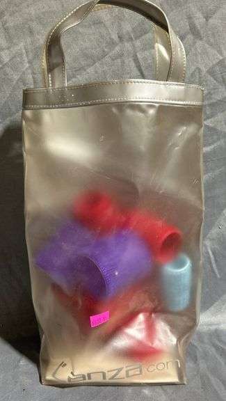 Colored Hair Rollers with Transparent Carry Bag