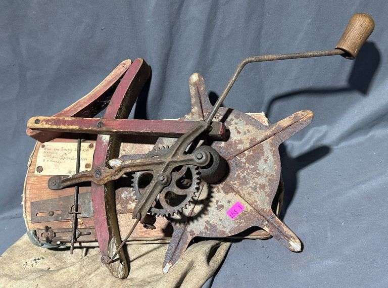 Manual Hand-Crank Seed Sower-Spreader with Canvas Bag