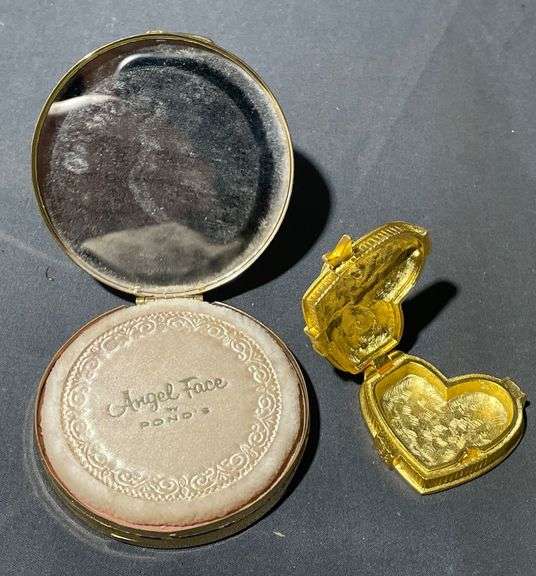 Pond’s Angel Face Compact and Estee Lauder Heart-Shaped Case