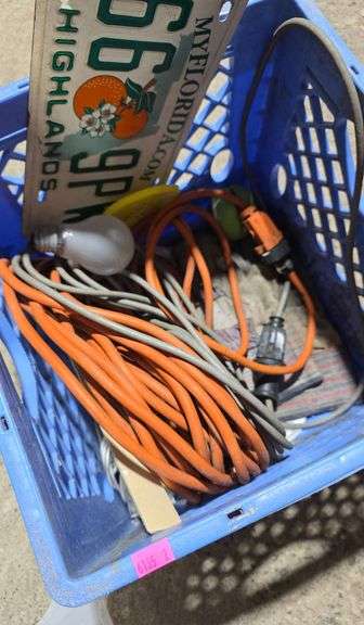 Picture Frames, License Plate, and Extension Cord