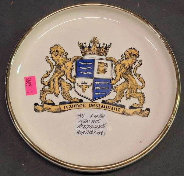 Ivanhoe Restaurant Ashtray, 5.5″ Dia. - Metzger Property Services, LLC