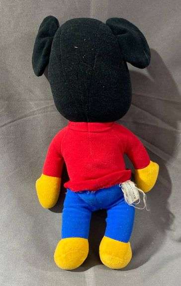 Mickey Mouse Plush Doll with Embroidered Logo on Sweater (small tear)