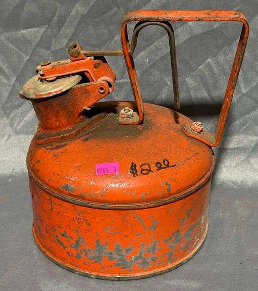 Red Painted Safety Can by Underwriters Laboratories 7”x4”