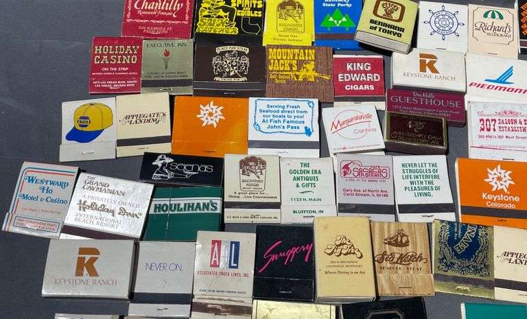 Matchbooks from Various Businesses and Locations Including: Smitty’s Restaurants, Hooters, Holiday Casino & Keystone Ranch
