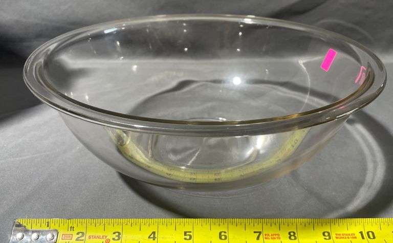 Clear Pyrex Mixing Bowl, 10″