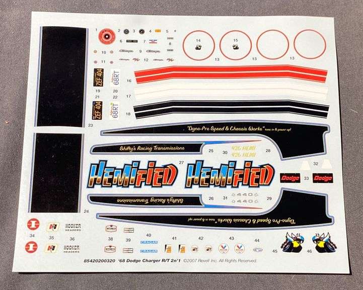 Revell 1968 Dodge Charger R/T Plastic Model Kit, 1:25 Scale