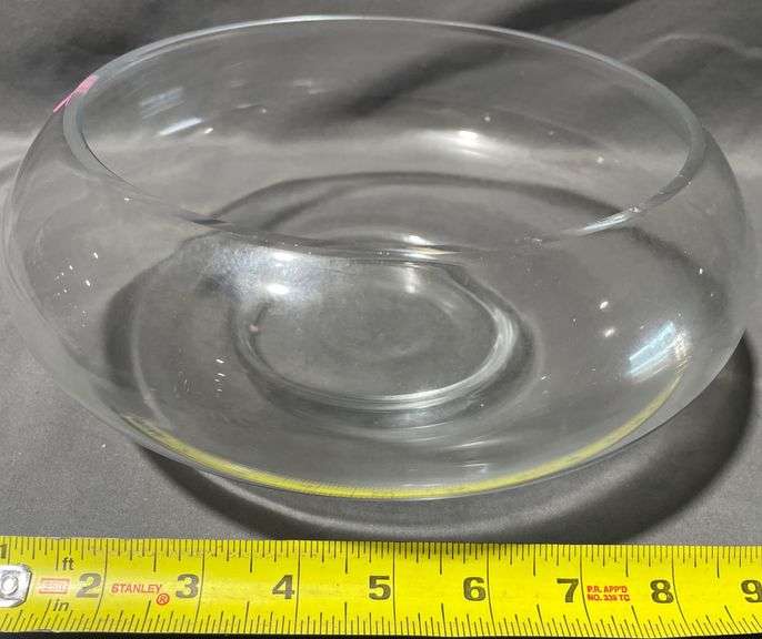 Clear Glass Bowl With Rounded Base, 7×3″
