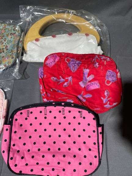 Handbag Form with Wood Handle & Four Interchangeable Covers