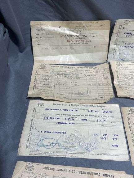 Railroad Freight and Delivery Records, Early 20th Century, Including The Lakeshore and Michigan Southern Railroad Company