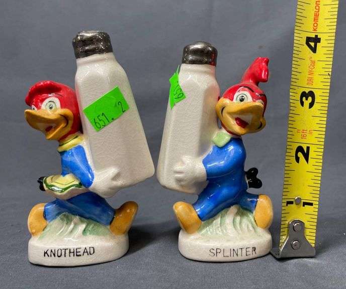 1958 Walter Lantz Productions Inc. Knothead & Splinter Shaker Figurines ...