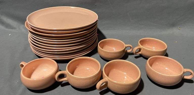 Russel Wright Steubenville Dinner Plates and Coffee Cups