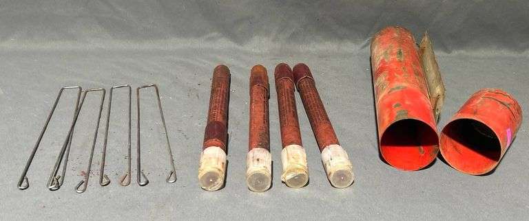 Flare Cartridges with Wire Stands and Red Tubular Cases