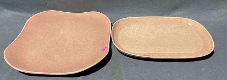 Russel Wright Steubenville Plates in Neutral Tones